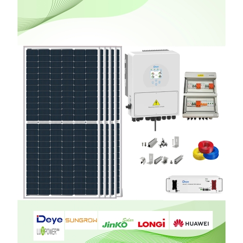 Hệ 8kwp Hybrid Deye lưu trữ 5kwh 1 pha