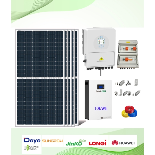 Hệ 12kwp Hybrid Deye lưu trữ 10kwh 1 pha