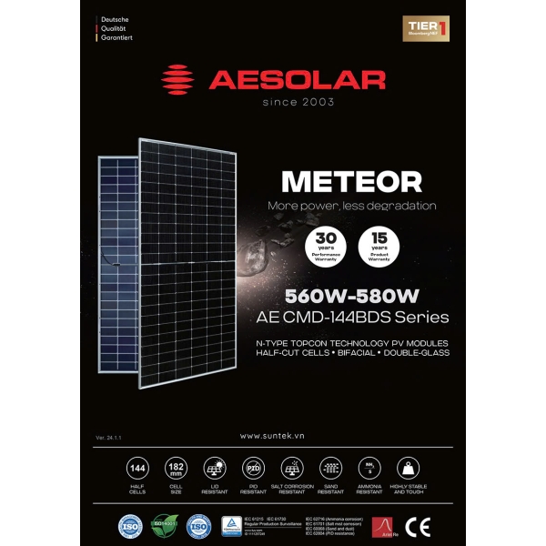 Pin AE 580W - AE Solar N-type