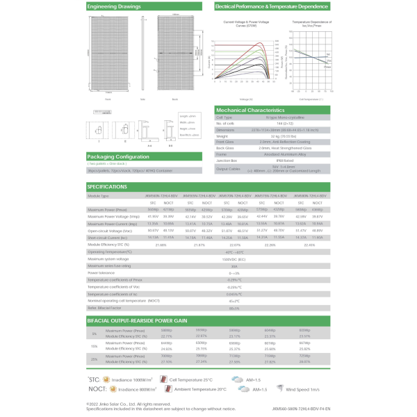 Pin Jinko 580W - Jinko Tiger NEO 580W